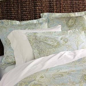 Pottery Barn Blue Sienna Paisley Queen Duvet